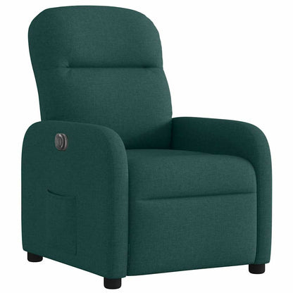 vidaXL Fauteuil relax électrique Vert foncé Tissu