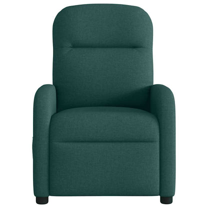 vidaXL Fauteuil relax électrique Vert foncé Tissu