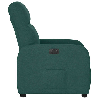 vidaXL Fauteuil relax électrique Vert foncé Tissu