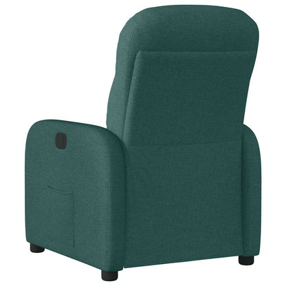 vidaXL Fauteuil relax électrique Vert foncé Tissu