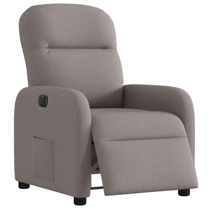 vidaXL Fauteuil relax électrique tissu taupe