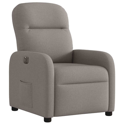 vidaXL Fauteuil relax électrique tissu taupe