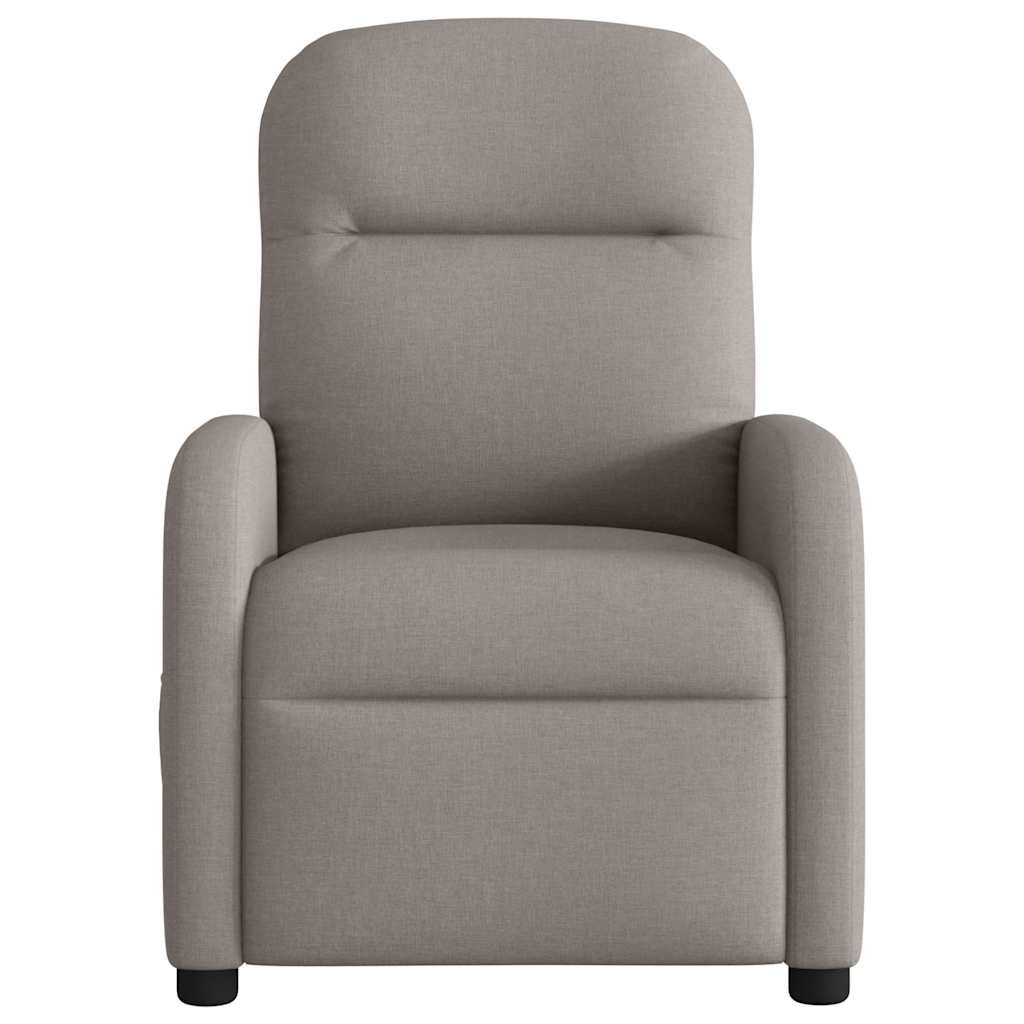 vidaXL Fauteuil relax électrique tissu taupe