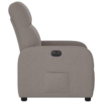 vidaXL Fauteuil relax électrique tissu taupe
