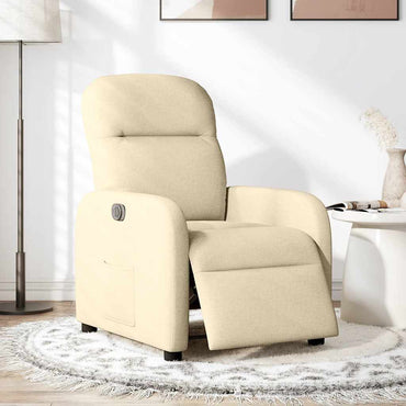 vidaXL Fauteuil de relaxation électrique crème tissu