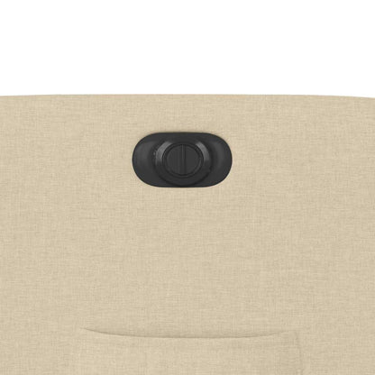 vidaXL Fauteuil de relaxation électrique crème tissu