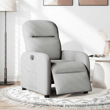 vidaXL Relaxsessel Elektrisch Wolkengrau Stoff