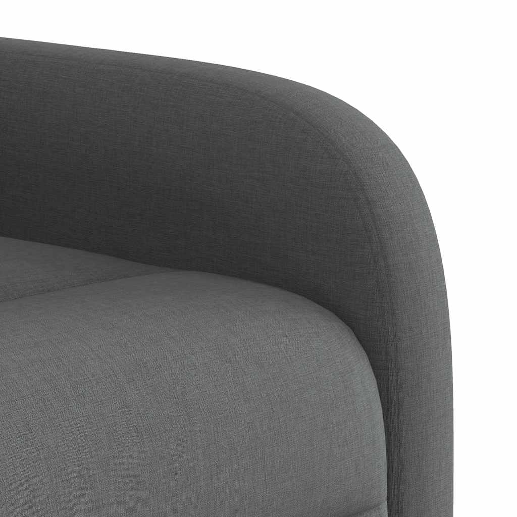 vidaXL Fauteuil de massage électrique Gris foncé Tissu