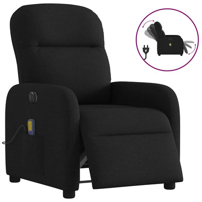 vidaXL Fauteuil de massage électrique Noir Tissu