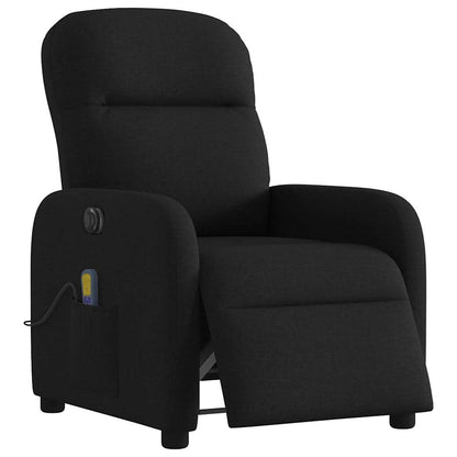 vidaXL Fauteuil de massage électrique Noir Tissu