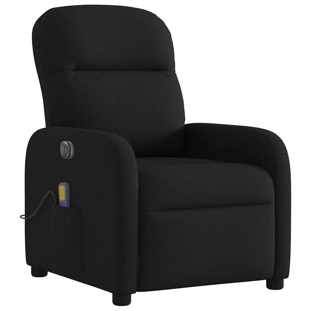 vidaXL Fauteuil de massage électrique Noir Tissu