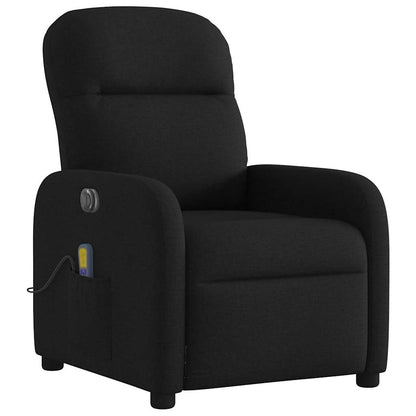 vidaXL Fauteuil de massage électrique Noir Tissu