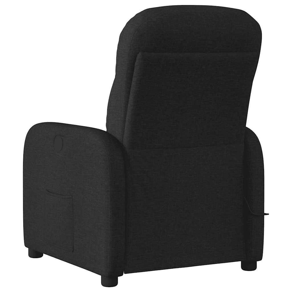 vidaXL Fauteuil de massage électrique Noir Tissu