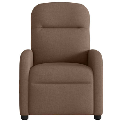 vidaXL Fauteuil de massage électrique marron en tissu