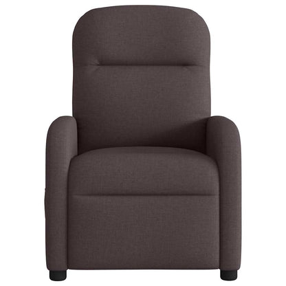 vidaXL Fauteuil de massage électrique marron foncé en tissu
