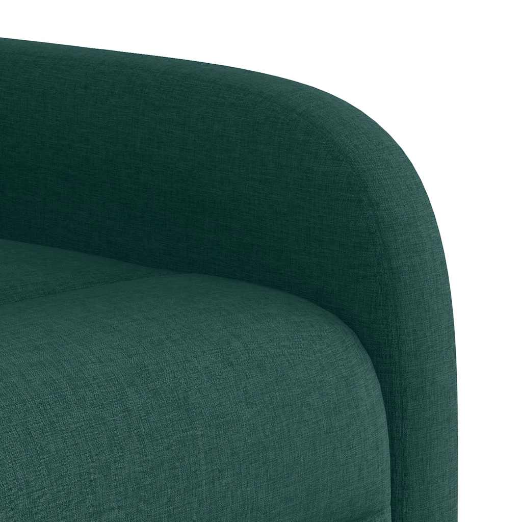 vidaXL Massagesessel Elektrisch Dunkelgrün Stoff
