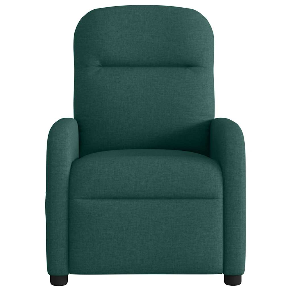 vidaXL Massagesessel Elektrisch Dunkelgrün Stoff