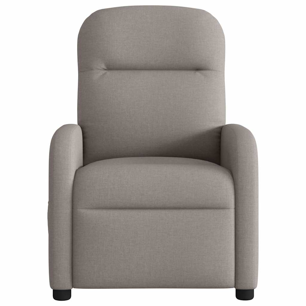 vidaXL Fauteuil de massage électrique en tissu taupe