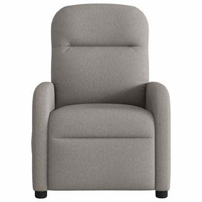 vidaXL Fauteuil de massage électrique en tissu taupe