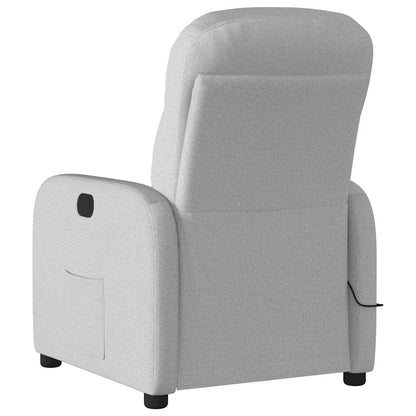 vidaXL Massagesessel Elektrisch Wolkengrau Stoff