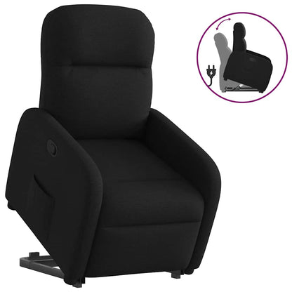 vidaXL Fauteuil relax releveur en tissu noir