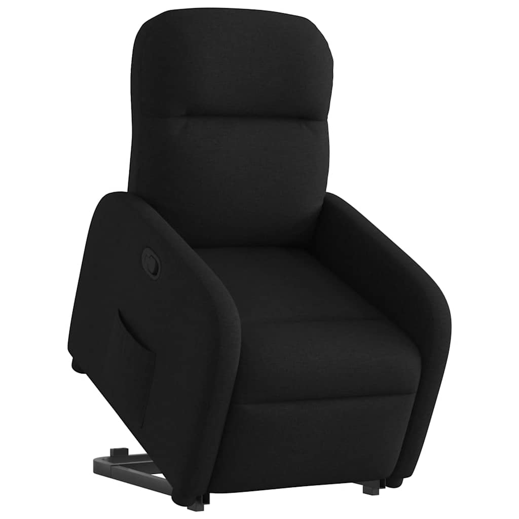 vidaXL Fauteuil relax releveur en tissu noir