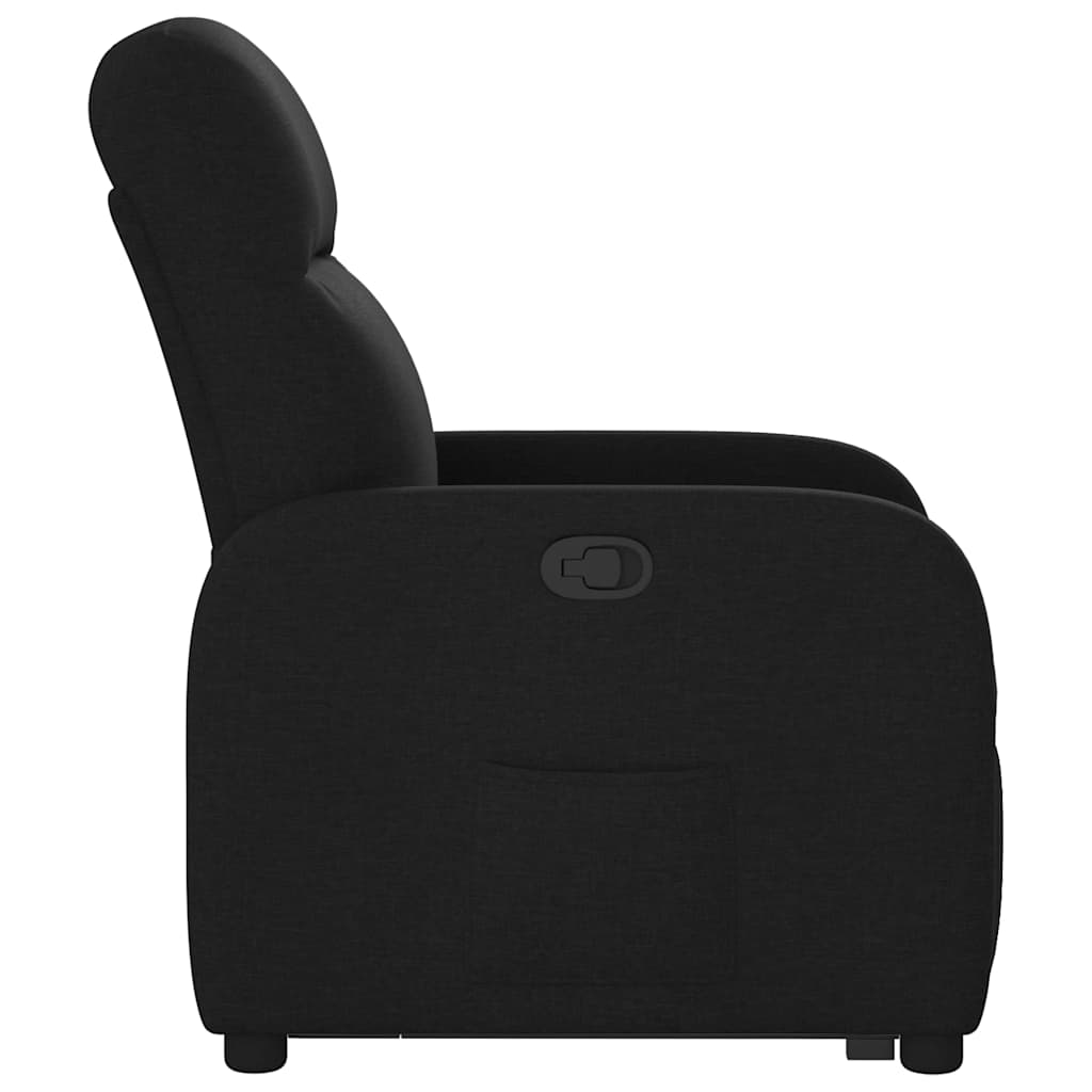 vidaXL Fauteuil relax releveur en tissu noir