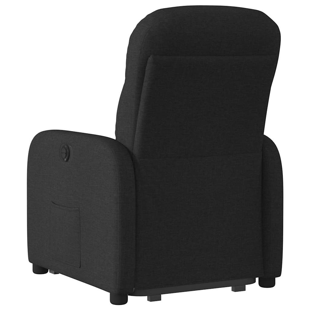 vidaXL Fauteuil relax releveur en tissu noir