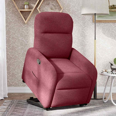 vidaXL Relaxsessel mit Aufstehhilfe Weinrot Stoff