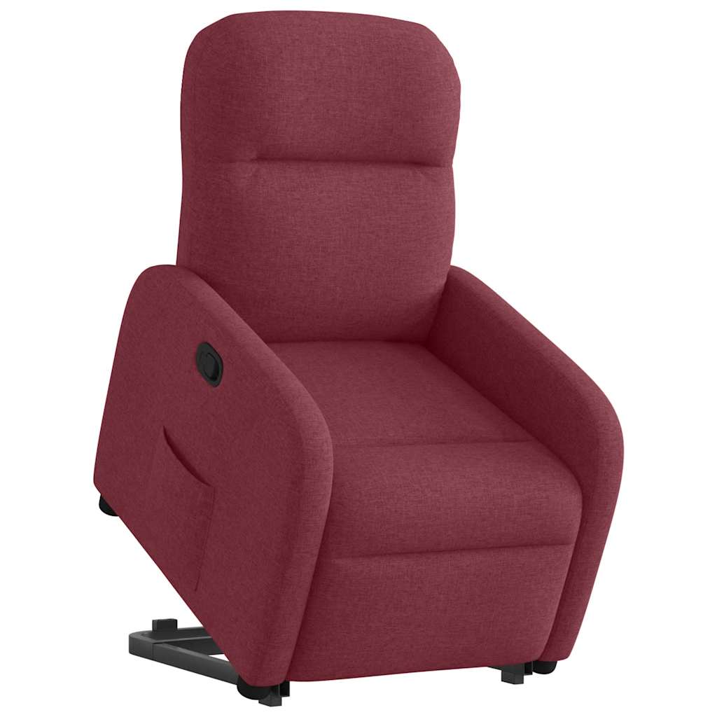 vidaXL Relaxsessel mit Aufstehhilfe Weinrot Stoff