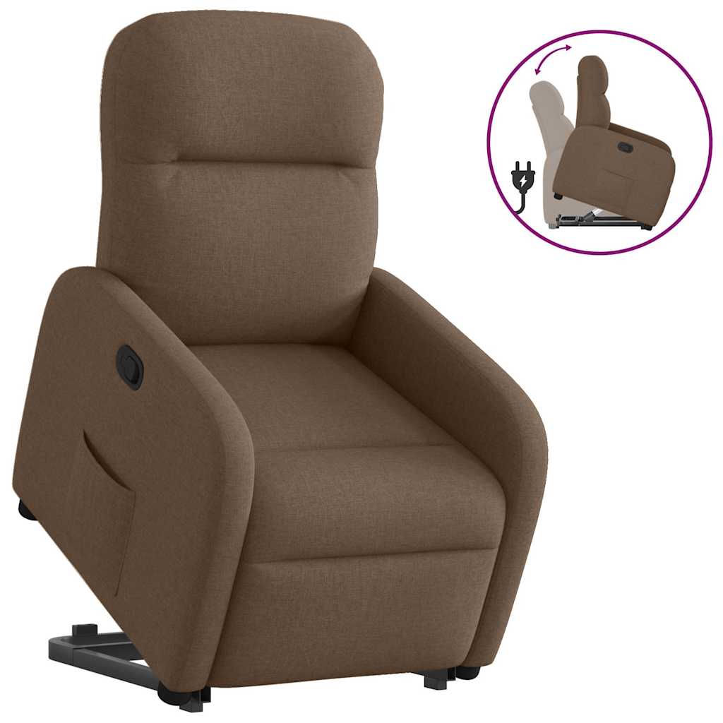 vidaXL Fauteuil relax avec fonction releveur Tissu marron