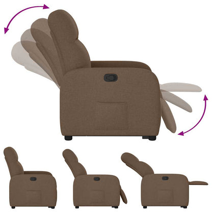 vidaXL Fauteuil relax avec fonction releveur Tissu marron