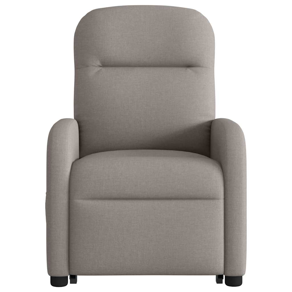 vidaXL Relaxsessel mit Aufstehhilfe Taupe Stoff