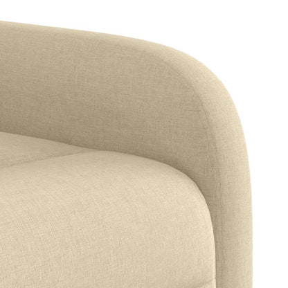 vidaXL Fauteuil relax électrique crème en tissu