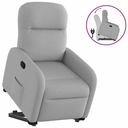 vidaXL Fauteuil relax releveur en tissu gris nuage