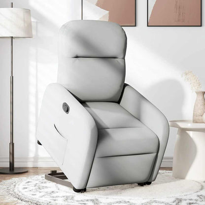 vidaXL Fauteuil relax releveur en tissu gris nuage