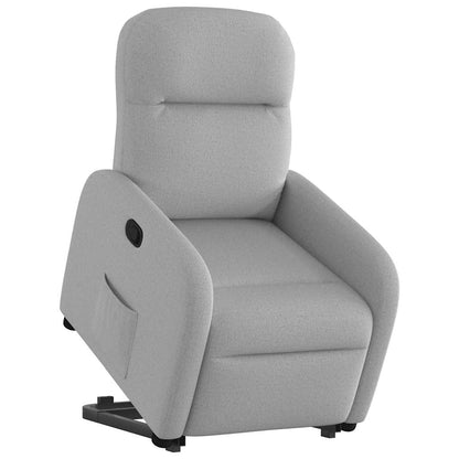 vidaXL Fauteuil relax releveur en tissu gris nuage