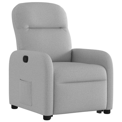 vidaXL Fauteuil relax releveur en tissu gris nuage