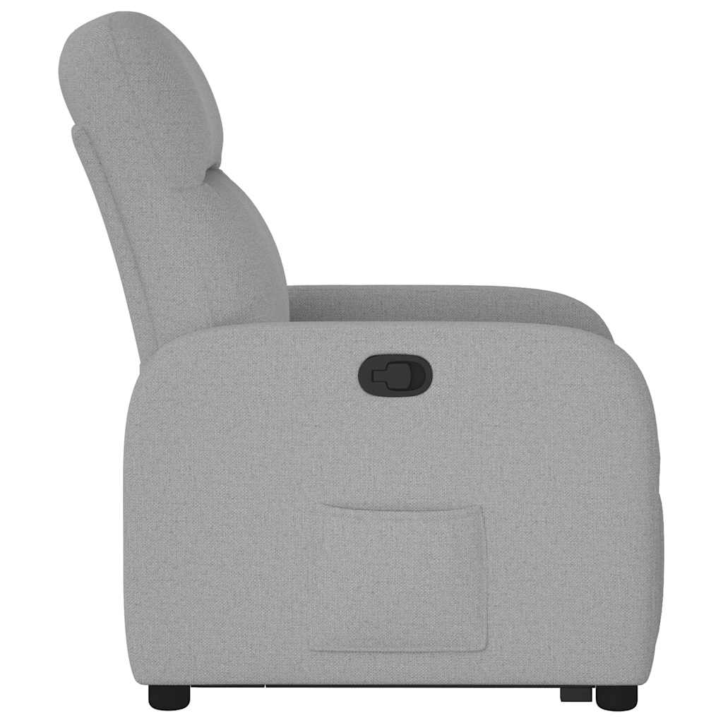 vidaXL Fauteuil relax releveur en tissu gris nuage