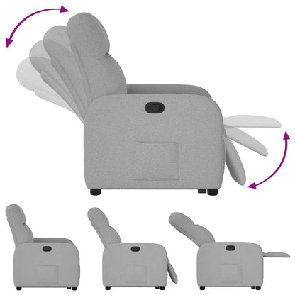 vidaXL Fauteuil relax releveur en tissu gris nuage