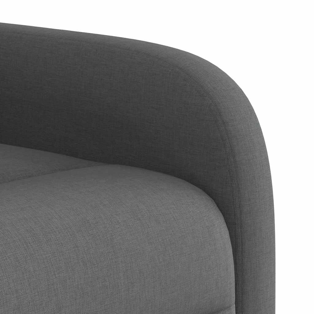 vidaXL Fauteuil de massage releveur gris foncé en tissu