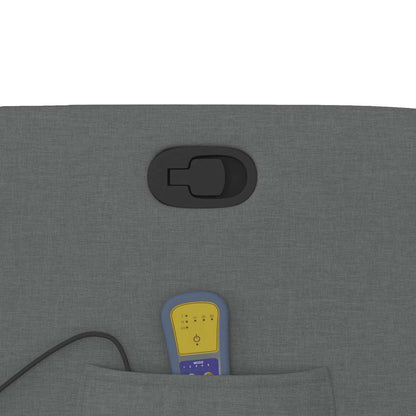 vidaXL Fauteuil de massage releveur gris foncé en tissu