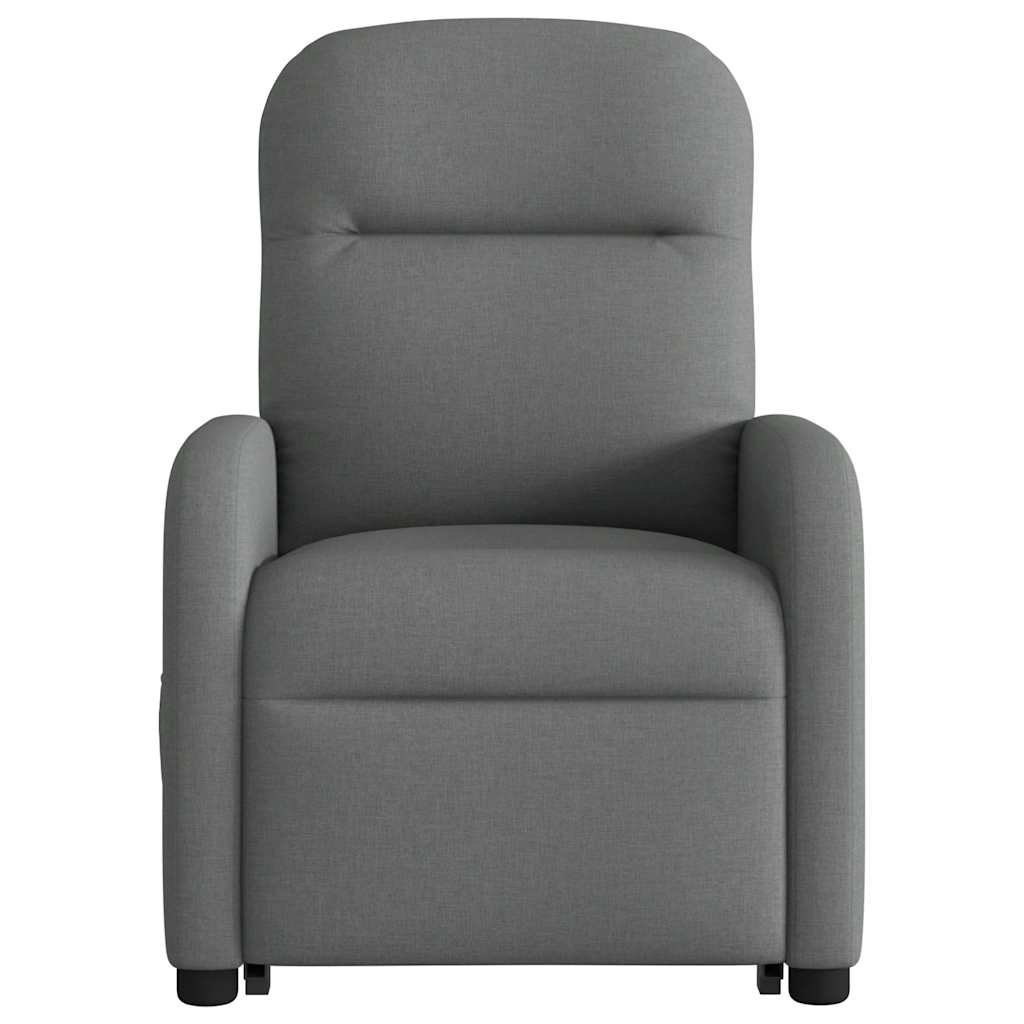 vidaXL Fauteuil de massage releveur gris foncé en tissu