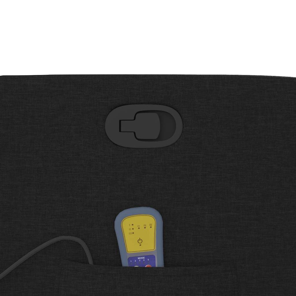 vidaXL Fauteuil de massage inclinable et releveur en tissu noir