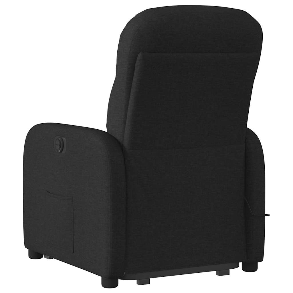 vidaXL Fauteuil de massage inclinable et releveur en tissu noir