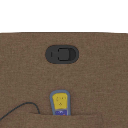 vidaXL Fauteuil de massage releveur tissu marron