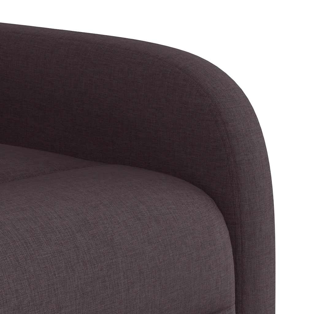vidaXL Massagesessel mit Aufstehhilfe Dunkelbraun Stoff