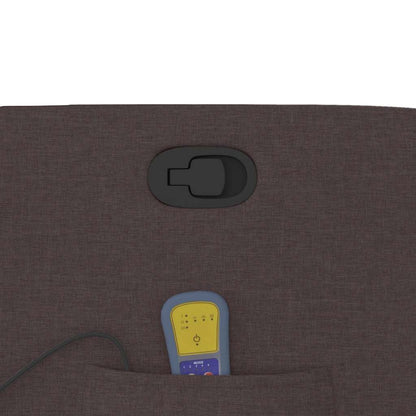 vidaXL Massagesessel mit Aufstehhilfe Dunkelbraun Stoff