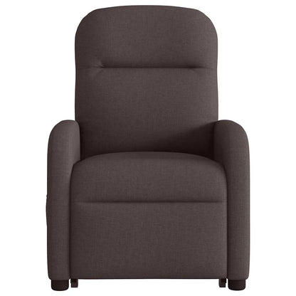 vidaXL Massagesessel mit Aufstehhilfe Dunkelbraun Stoff