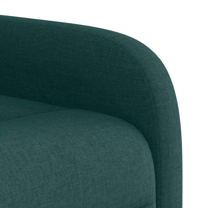 vidaXL Fauteuil de massage releveur Vert foncé Tissu